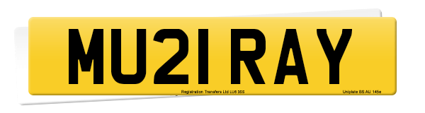 Registration number MU21 RAY